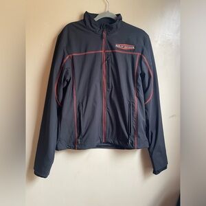 Harley-Davidson Black motorcycle riding Jacket with orange accents size M